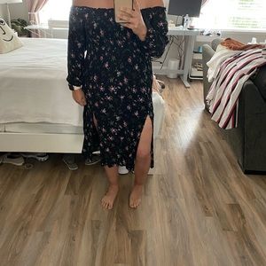 Flower off the shoulder dress